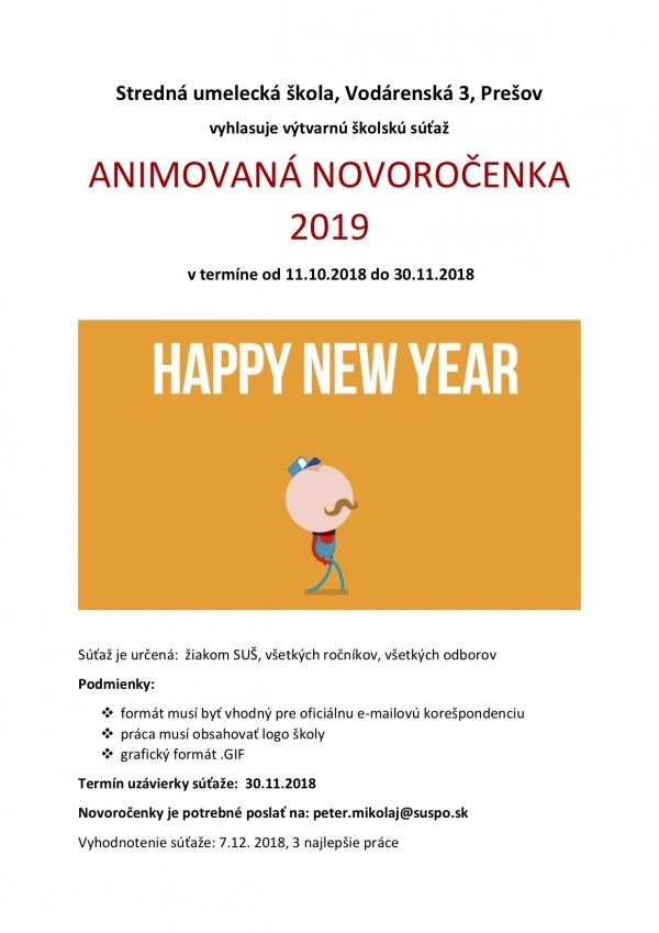 Animovaná novoročenka 2019 - súťaž